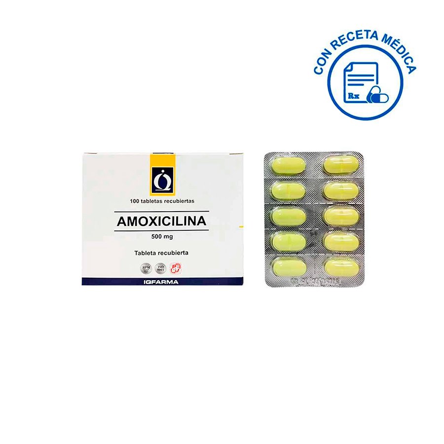 Amoxicilina 500 mg, tableta x 10 pastillas