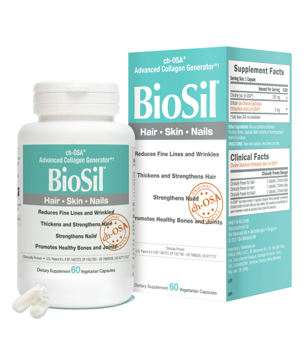 BIOSIL,60 capsulas, Producto Importado de Belgiun