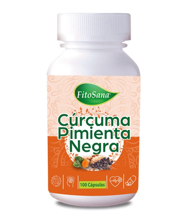 Cúrcuma con Pimienta Negra, 100 cápsulas, Fitosana