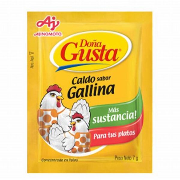 Caldo sabor Gallina, Dona Gusta,7grx1 unidades