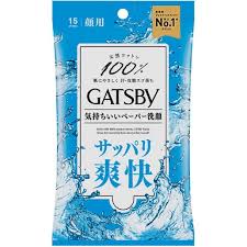 Toallitas de limpieza facial GATSBY Facial Paper - Saっぱりタイプ (Tipo Refrescante / Paquete de 15 unidades)
